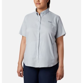 Columbia Overhemd Dames, PFG Tamiami II Short Sleeve Plus Size Grijs, 59DSYLRWF